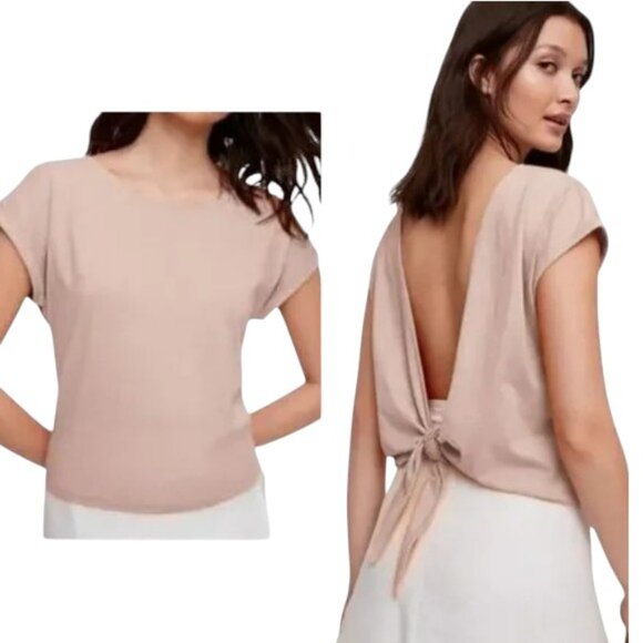 Aritzia Wilfred Adela T-Shirt Size Small Camille Pink - Picture 1 of 5